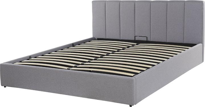 Image du produit Beliani Lit rembourré gris clair avec sommier relevable 160 x 200 cm DREUX (160 x 200 cm)