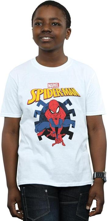 Immagine prodotto Spider-Man Web Shooting Emblem Logo Maglietta Ragazzi (140, 146)