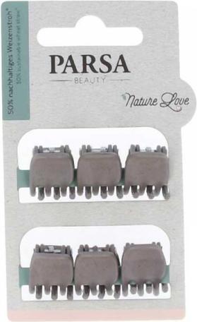 Parsa Beauty PARSA Nature Love Haarklammer, taupe Klein, 6 Stk., aus Weizenstroh (6 Stk.)