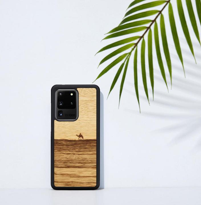 Actual product image Man.Wand &WOOD case for Galaxy S20 Ultra terra juodas (Samsung Galaxy S20 Ultra)