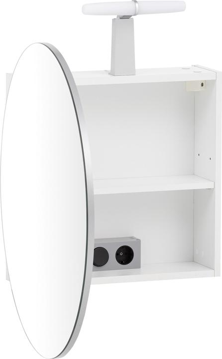 Actual product image Schildmeyer Bjarne mirror cabinet round matt white