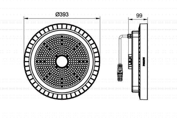 Produktbild Philips LED-Hallenleuchte 4000K CoreLine Highbay W 1LED 25000lm sym (25000 lm)