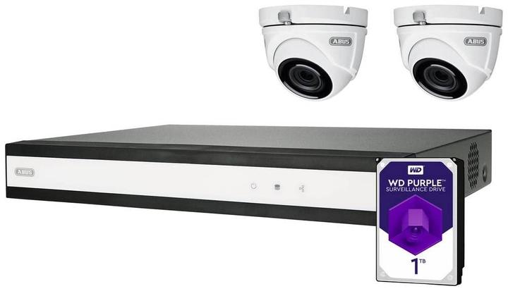 Immagine prodotto Abus Set completo con videoregistratore ibrido e 2 telecamere analogiche mini-dome (1280 x 720 pixel)