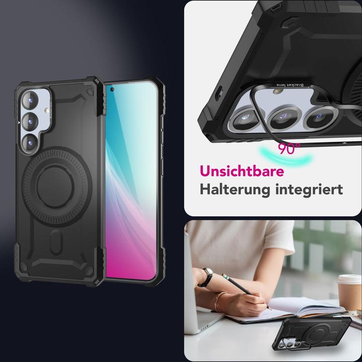 Image du produit Nalia Granite - Armor Panzer Hülle mit MagSafe Ring und Ständer - Military Hardcase (Samsung Galaxy S25)