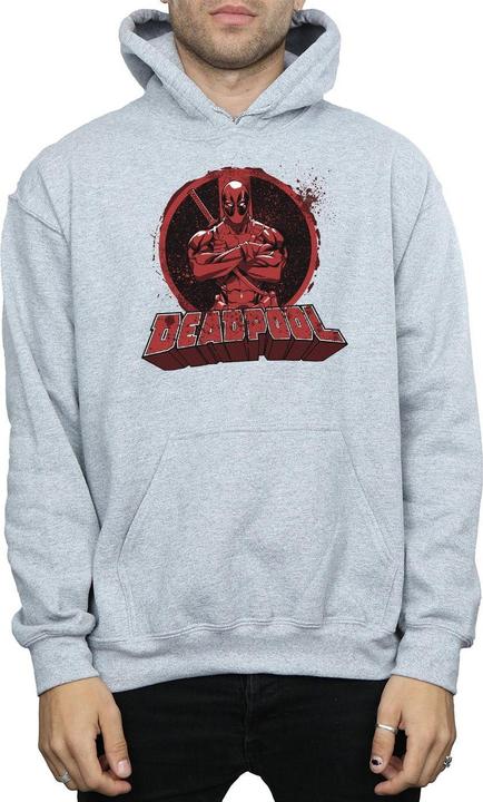 Actual product image Mens Deadpool Crossed Arms Logo Hoodie (3XL)
