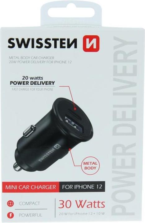 Produktbild Swissten USB Autoladegerät Power Delivery 20W iPhone 12