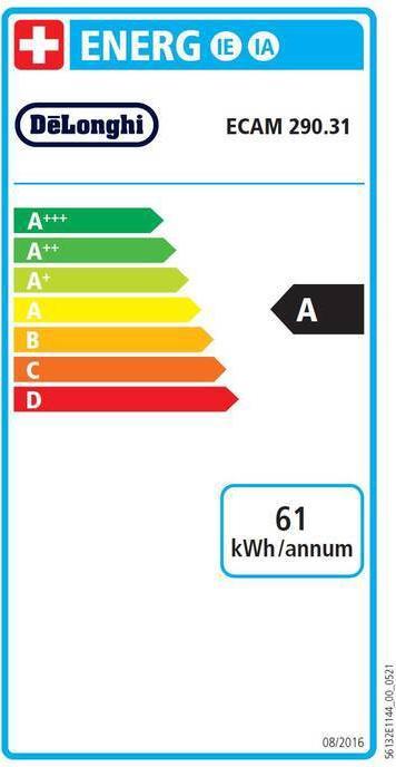 Label énergétique De'Longhi Magnifica Start