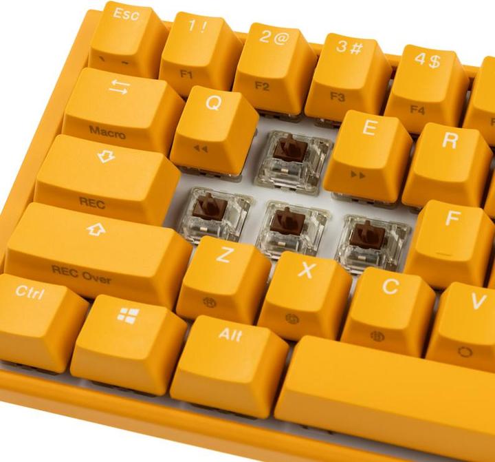 Actual product image Ducky One 3 Yellow SF Gaming Keyboard, RGB LED - MX-Brown (US) (US, Cable)