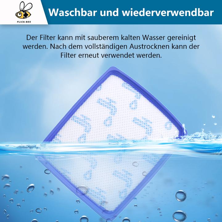 Image du produit Flickbee Kit de filtres pour aspirateur Philips remplace FC8003/01 (CP0617 & CP0618)