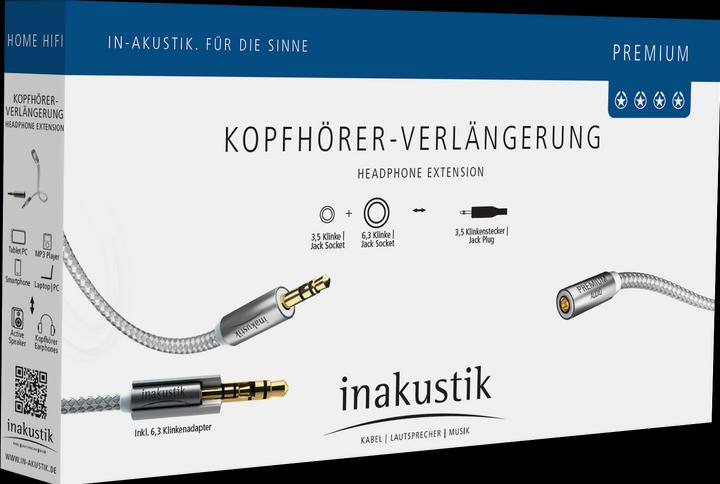 Produktbild Inakustik Premium 3.5mm Stereo-Klinken Verlängerungskabel (7.50 m, 3.5mm Klinke (AUX))