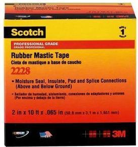 Actual product image 3M Rubber Mastic Tape, 2 pc(s), Black, Rubber, 500 V, RoHS 2011/65/EU, 3 m
