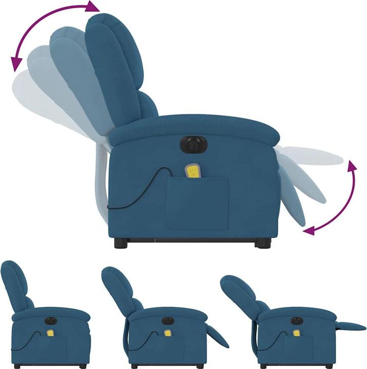 Image du produit VidaXL Fauteuil de massage releveur velours