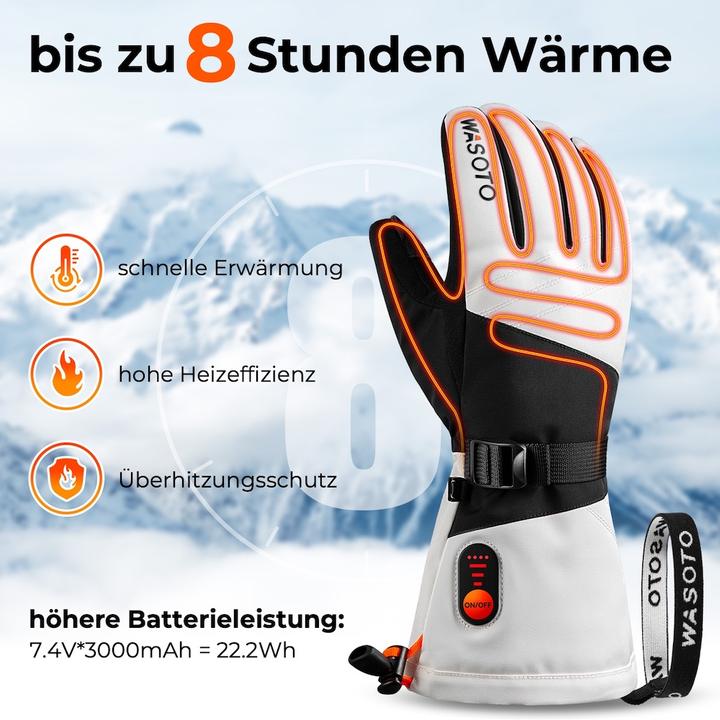 Produktbild Kiwikā Heizhandschuhe weiss-schwarz (XXL)