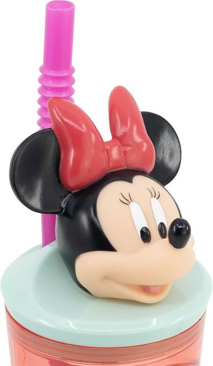 Actual product image Minnie Mouse Cup with straw CZ11337 Pink 360 ml 3D (0.36 l)