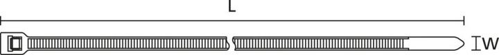 Actual product image HellermannTyton Cable tie RT40R 217x3,9mm (Plastic cable ties, 215 mm, 100 pcs.)