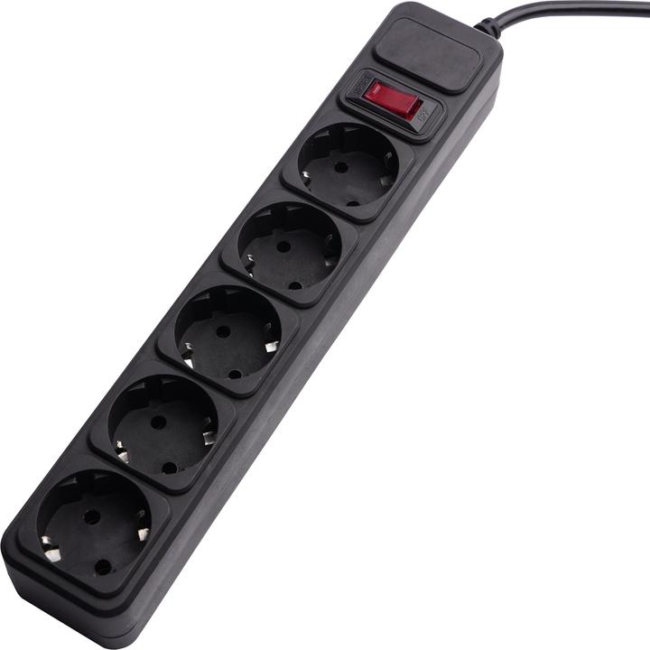 Actual product image Akyga Power strip Surge protection AK-SP-06A 5 CEE sockets 7 (5 x, CEE, 1.80 m)
