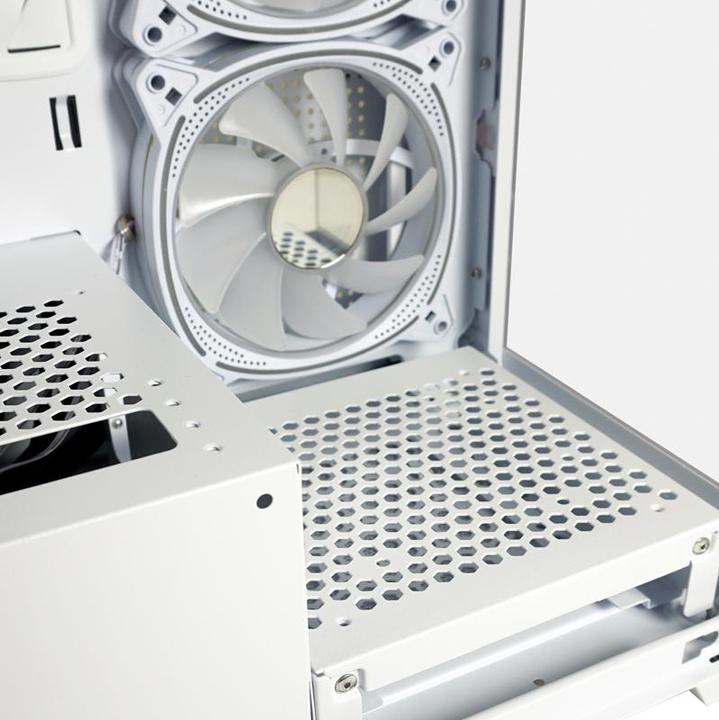 Actual product image LC-Power Case Gaming LC-715W-ON Seamless Pale X (Mini-ITX, ATX)