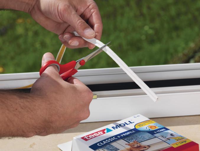 Actual product image tesa tesamoll CLASSIC P-profile window seal, rubber seal for insulation