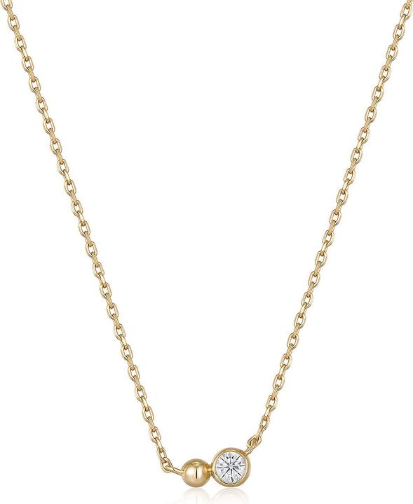 Ania Haie N045-02G-CZ Spaced Out Damen Halskette, verstellbar (Sterling Silber 925)