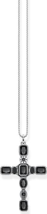 Actual product image Thomas Sabo Pendant Cross Black Stones (Silver 925)