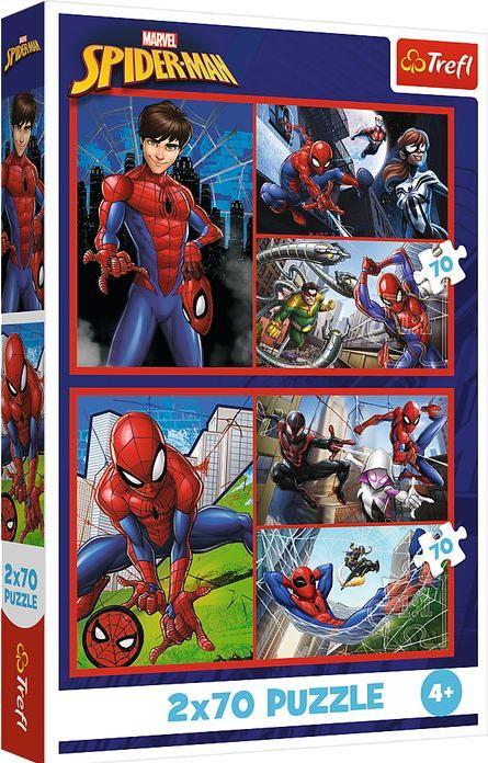 Produktbild Trefl Puzzle 2 x 70 – Marvel Spiderman (70 Teile)