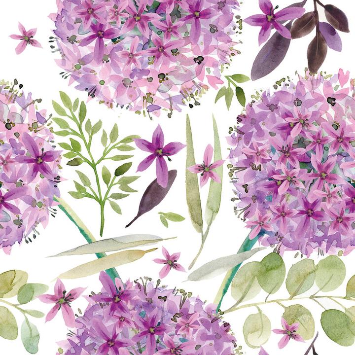 Fleurs pourpres vintage