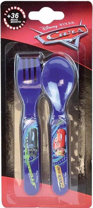 Produktbild geschirrset glas suppenteller, glas strohhalm, 2 sätze kinderbesteck jemini disney cars
