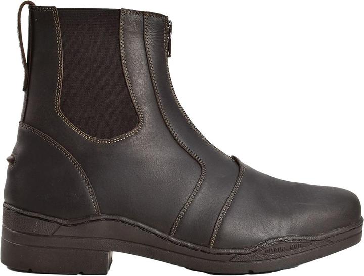 Actual product image Brogini Womens/Ladies Bolzano Oiled Leather Faux Fur Lined Paddock Boots (39)