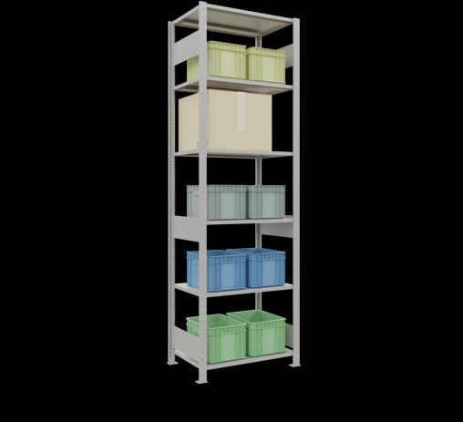 Immagine prodotto Schulte Lagertechnik Sistema di scaffalature di base senza viti MULTIplus150 con ripiani di lunghezza