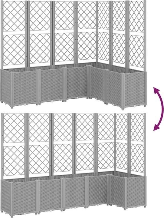 Actual product image VidaXL Planter with trellis PP