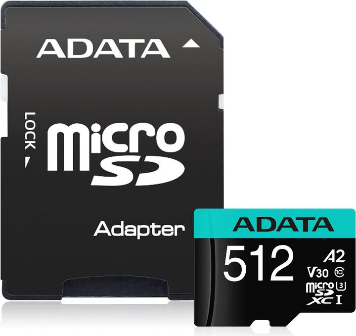 Produktbild Adata Premier Pro Inkl. Adapter (512 GB, microSDHC, U3, UHS-I)