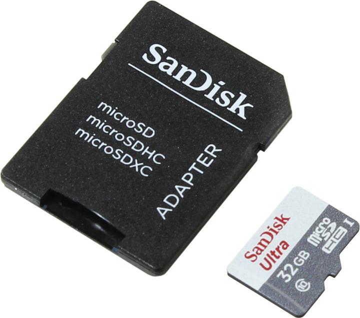 Actual product image SanDisk Ultra microSDHC 32GB 80MB/s+Adapt. (32 GB, microSDHC, U3, UHS-I)