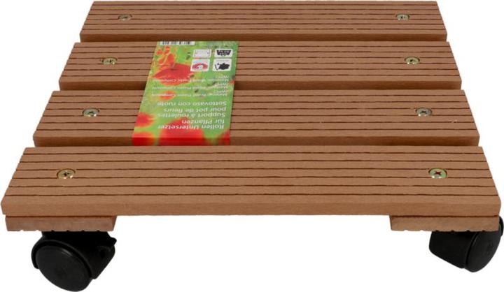 Produktbild Tegro Pflanzenuntersetzer m.Rollen,quad.,braun