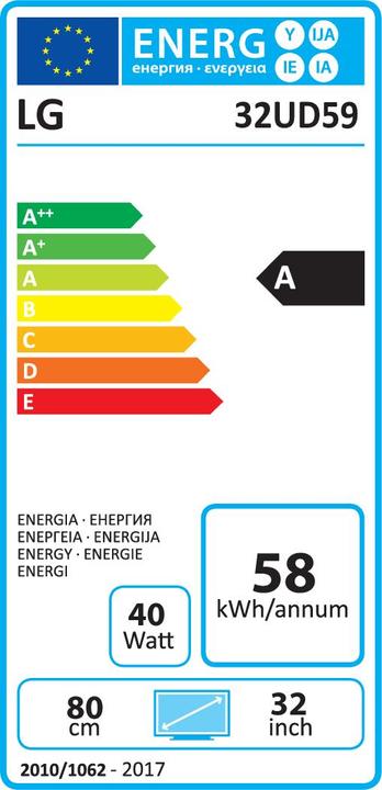 Label énergétique LG 32UD59-B (3840 x 2160 pixels, 31.50")