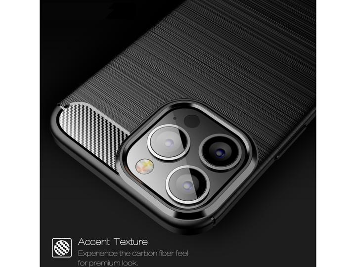 Actual product image Screenguard Carbon Brushed Soft TPU Case (Apple iPhone 14 Pro)