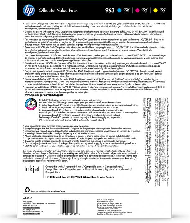 Produktbild HP 963 Valuepack (M, C, Y)