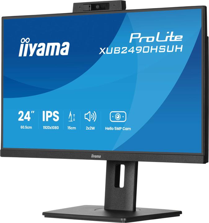 Immagine prodotto iiyama 60.5cm (23,8") XUB2490HSUH-B2 16:9 HDMI+DP WebCam (1920 x 1080 pixel, 23.80")