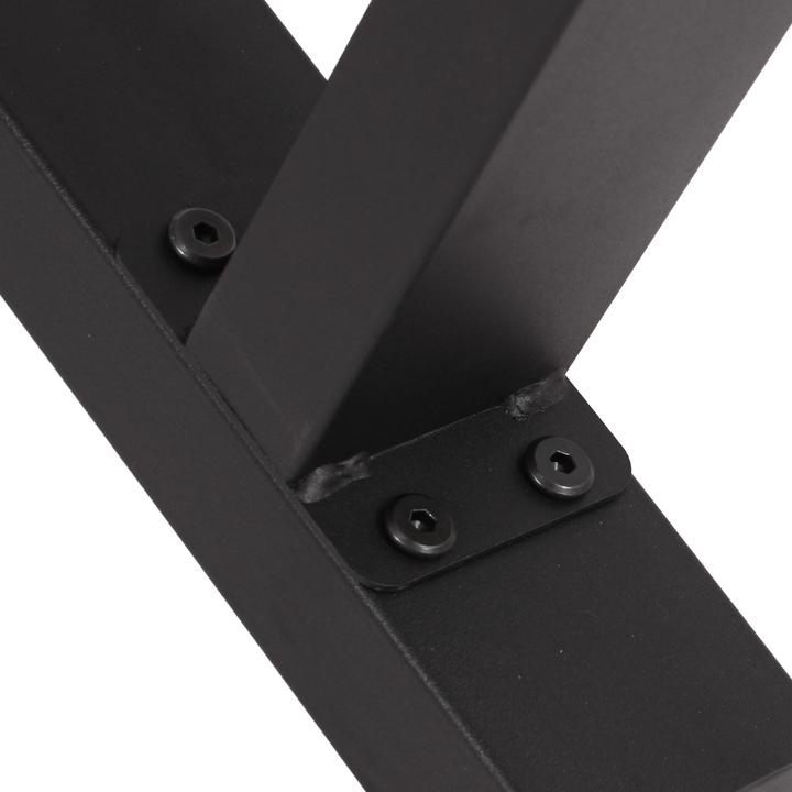 Image du produit Wiltec Pied de Banc d’assise Profil carré 30x43cm Noir Revêtement par poudre Piètement de Banquette Meuble