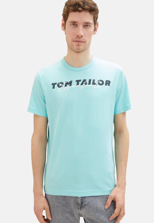 Produktbild Tom Tailor T-Shirt Kurzarmshirt mit Front-Logo-Print (M)