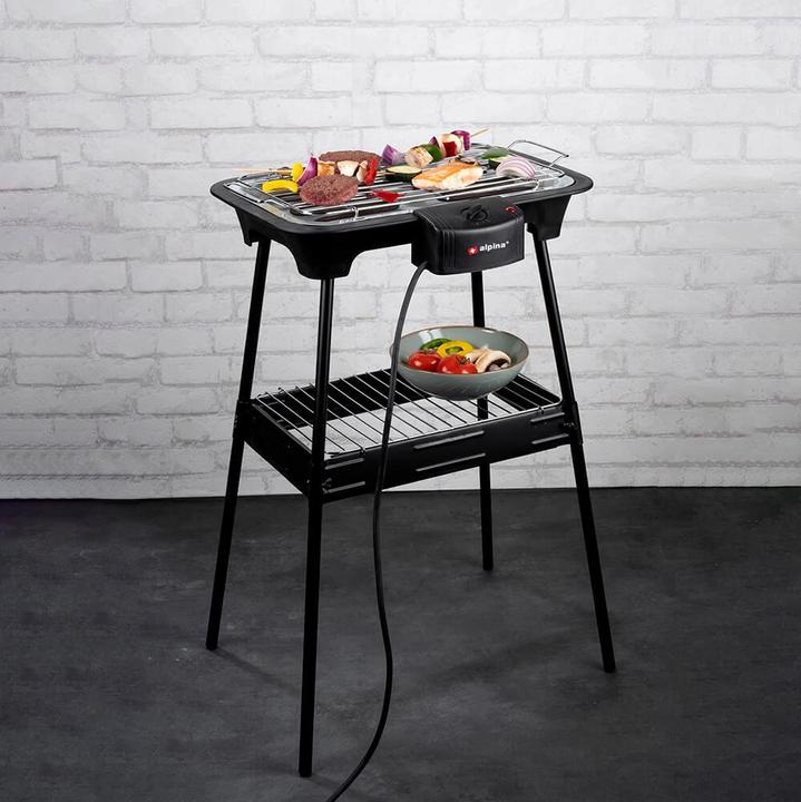 Produktbild Alpina Maschinen Elektro Tisch-Standgrill 2000W schwarz (2 kW)