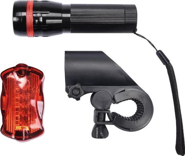 Actual product image Vorel Bicycle lamp set front + rear 3W 5 LED 150lm 3x1.5VAAA+2x1.5V (88422) (150 lm)