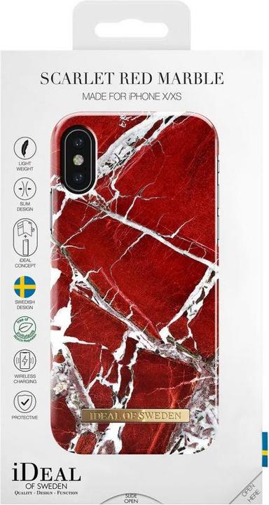 Produktbild iDeal Of Sweden Scarlet Red Marble (Apple iPhone X, Apple iPhone XS)