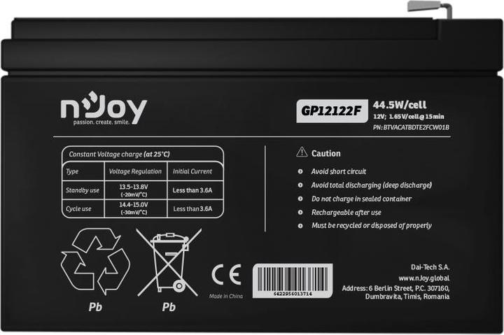 Actual product image Njoy GP12122F