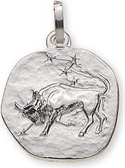 Image du produit Natsumi Schmuck Pendentif signe astrologique Taureau en or blanc 18K/750 (Or blanc 750/18 K)