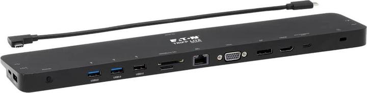 Immagine prodotto Eaton Dock USB-C triplo display 4K HDMI e DP VGA Hub USB 3.2 Gen 1 USB-A/C GbE 100W PD Cha (USB-C, 3 Porti)