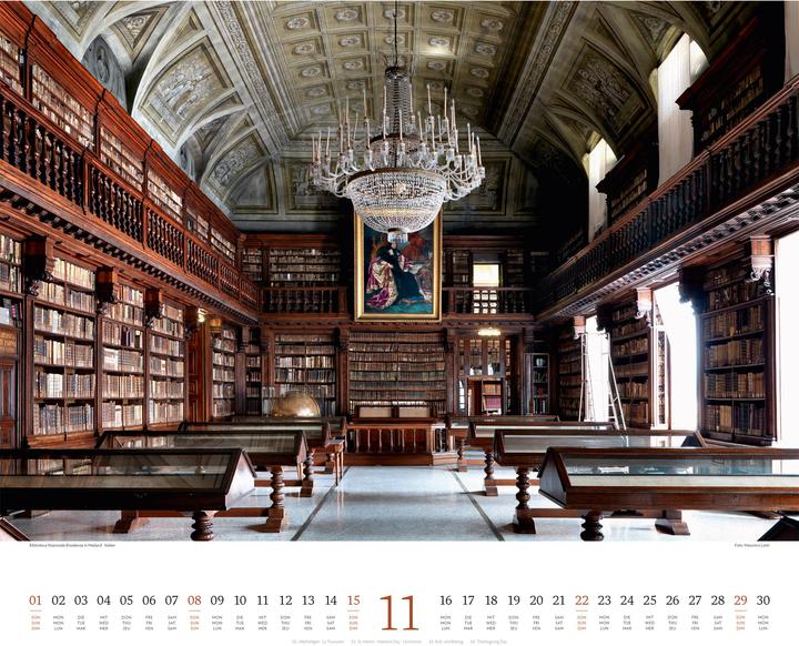 Produktbild Welt der Bücher - Bibliotheken-Kalender 2026 (54 x 48 cm, Harter Einband, Englisch, Französisch, Deutsch)