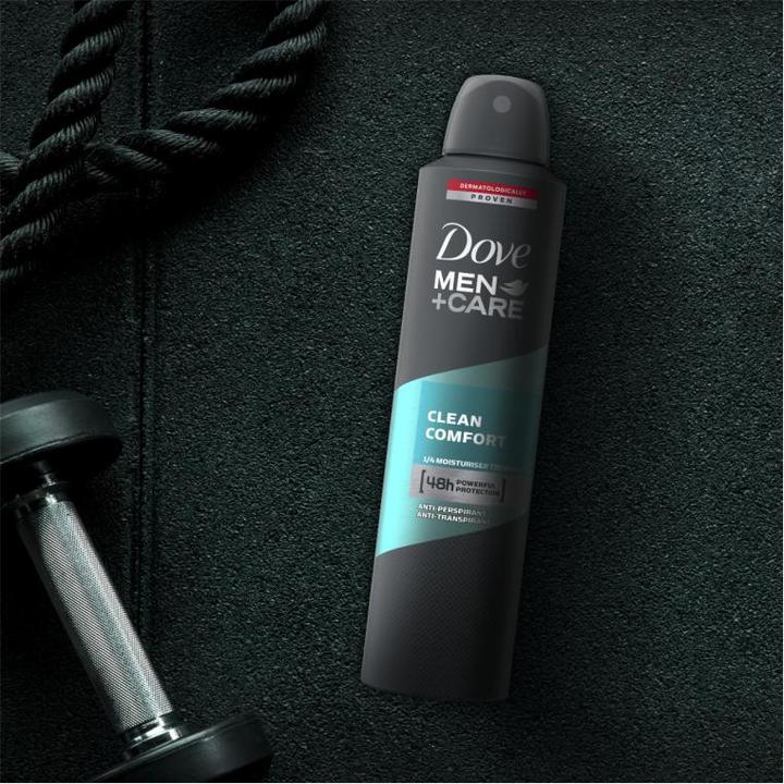 Produktbild Dove Men+Care Clean Comfort Anti-Perspirant Deodorant Spray 250ml (Spray, 250 ml)
