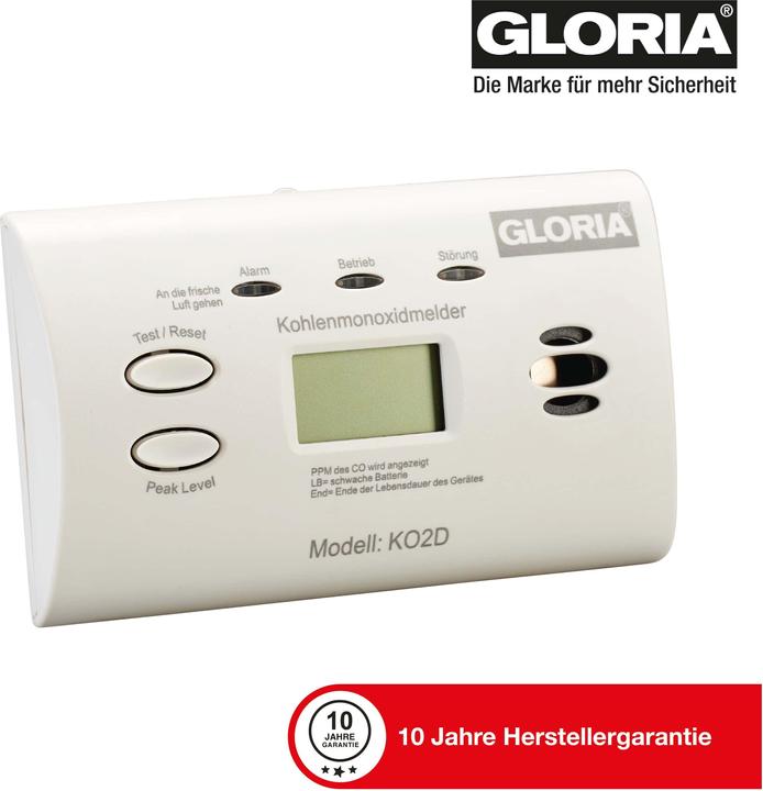 Produktbild Gloria Haus und Garten 002518.0571 Kohlenmonoxid-Melder batteriebetrieben detektiert Kohlenmonoxid