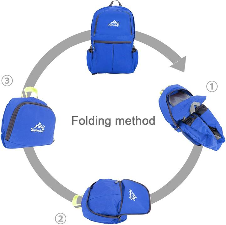Produktbild Intirilife Faltbarer Rucksack in Azurblau (36 l)
