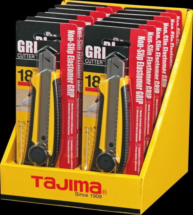 Immagine prodotto Tajima Coltello in gomma rinforzata con lame rompibili da 18 mm GRI*L (Taglierini)